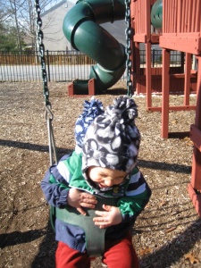 The swing always gets a laugh