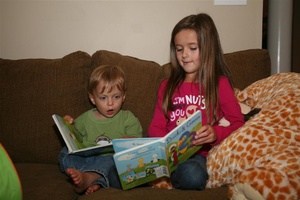 Reading time with Bella...