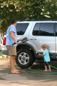 At the car wash....
